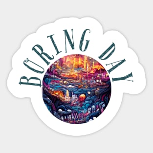 Boring day Sticker